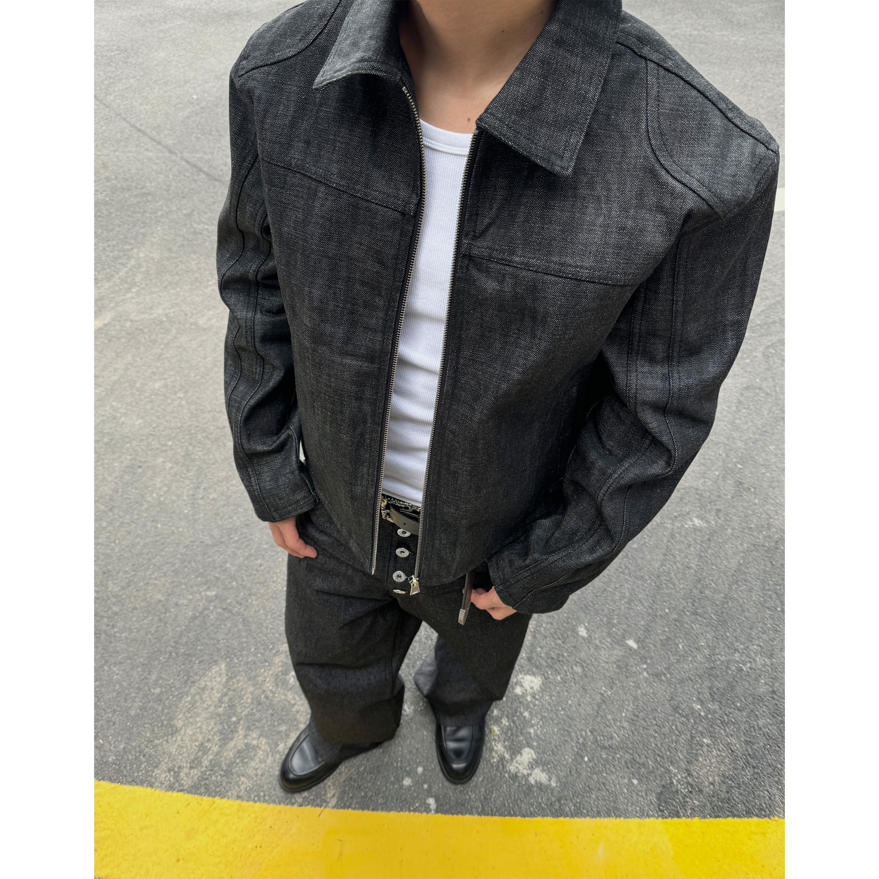 日本冈山Kuroki窄幅赤耳丹宁夹克