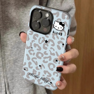 x90 x100s x80手机壳二合一s20pro s19 12女卡通x60 ZKA蓝灰豹纹小猫适用于vivo s18e全包原创s17 x200spro