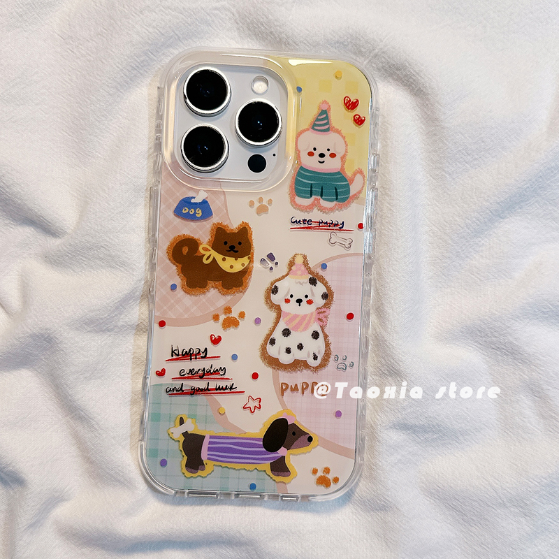 ZKA软萌腊肠狗卡通适用于vivo x200promini/x300手机壳s30/20pro/19/18t/16女neo10/9pros/z10turbo白底IMD