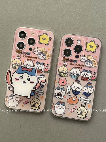 满屏可爱吉伊卡哇表情适用于小米15pro手机壳cc9全包13spro直边civi2/civi3直边13x青春14ultar小米11/10/9女