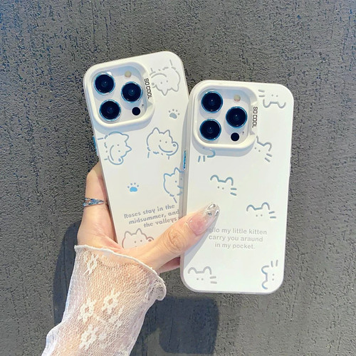 ZKA线条小猫适用于红米note 15pro/14Pro+手机壳note12turbo/11T彩银k80/k70新款k60至尊气质男女k40