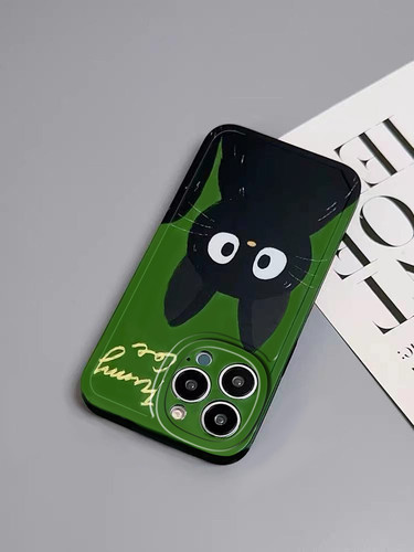 可爱卡通小黑猫咪适用于小米15pro手机壳新款cc9全包13spro直边civi2/civi3萌13x青春14ultar小米11/10/9女