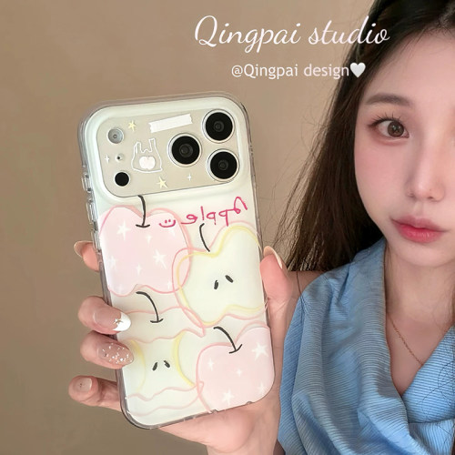 ZKA线条苹果星星涂鸦适用于vivo x200promini/x300手机壳s50/30pro/20/19女neo11/9pros/z10turbo白底IMD