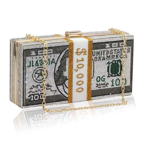 Women Money Clutch Wallet Evening Bag Party Cocktail Handbag