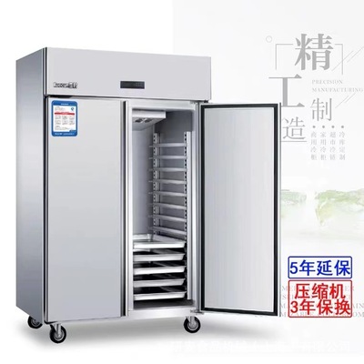 雪村制冷 立式商用大二们厨房柜 风冷201不锈钢全冷冻柜26插盘柜
