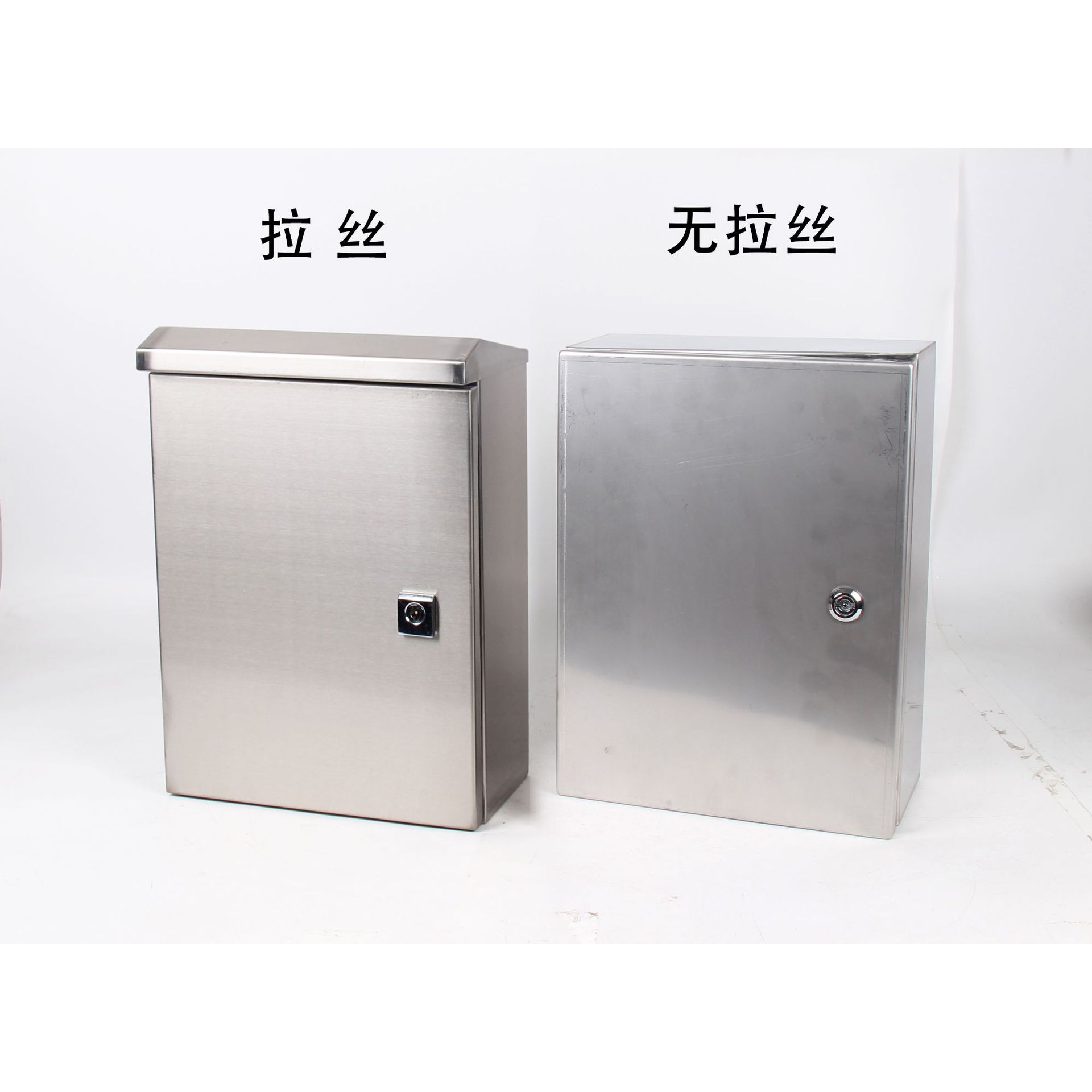 斯普威尔304不锈钢表面酸洗拉丝处理配电箱1.2厚度室外带雨帽电源