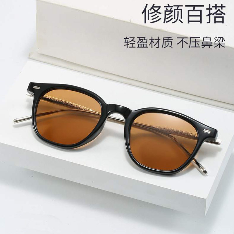 墨镜女夏复古圆框高级感ins显瘦街拍遮阳时尚太阳镜