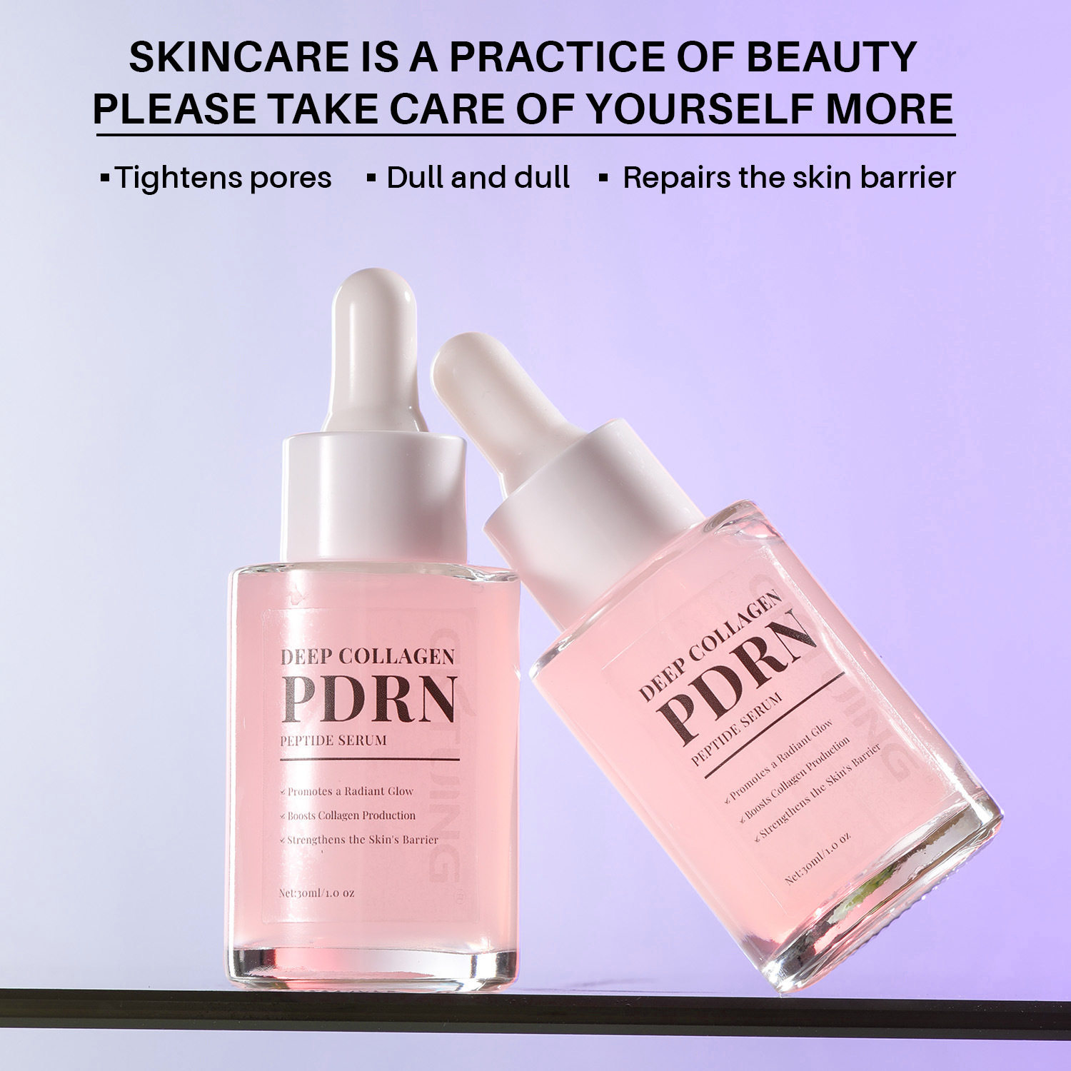 pdrn肽精华液舒缓修护提亮保湿液态精华胶原蛋白精华液