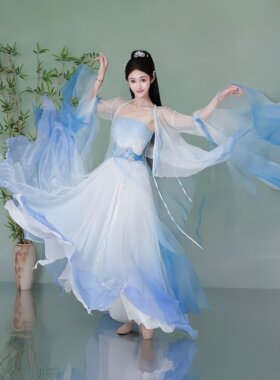 古典舞服装国风仙女汉服演服飘逸