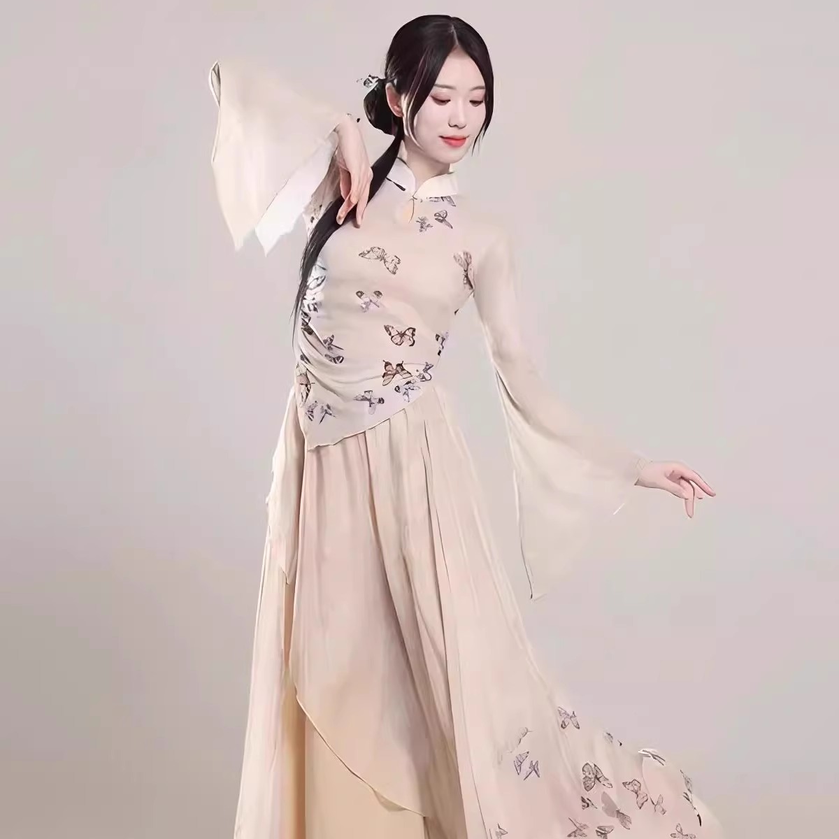 新款古典舞蹈服摆裙演出服套装