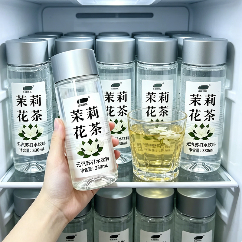 茉莉花茶苏打水330ml*12瓶整箱无糖原味解渴日常饮水饮料特价批发
