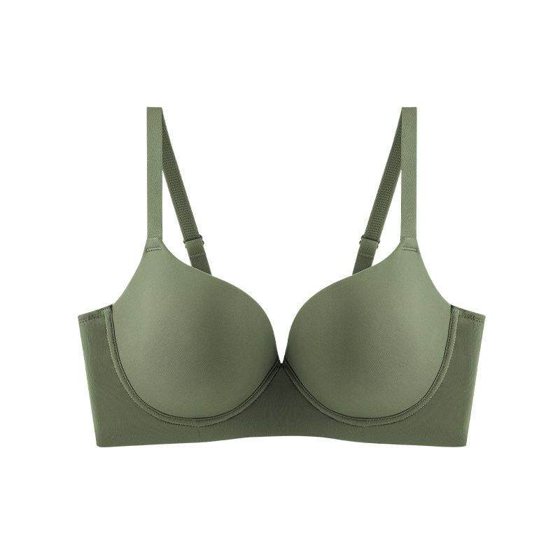 梦芭蒂大码内衣无痕薄款防下垂大胸显小少女聚拢夏季软钢圈文胸罩