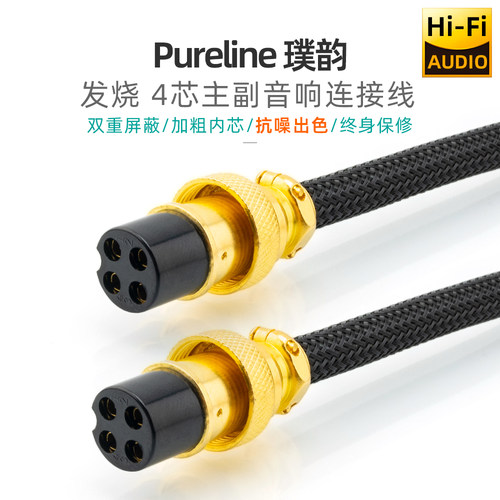 双屏蔽无噪音惠威主副音响线铜