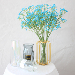 速发花色陶瓷玻璃饰瓶满天星花瓶水培家居客厅摆件室内插白装花品