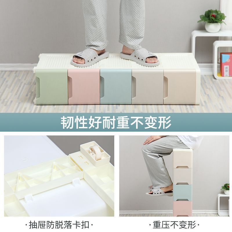 速发8/25间m夹轻收纳柜子厨房置物架卫生c窄缝隙储物收纳箱抽屉式