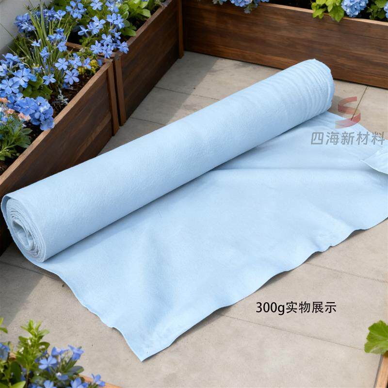 现货土工布10h平方200克透水滤水花箱黑色土工布排水垫底过滤隔离