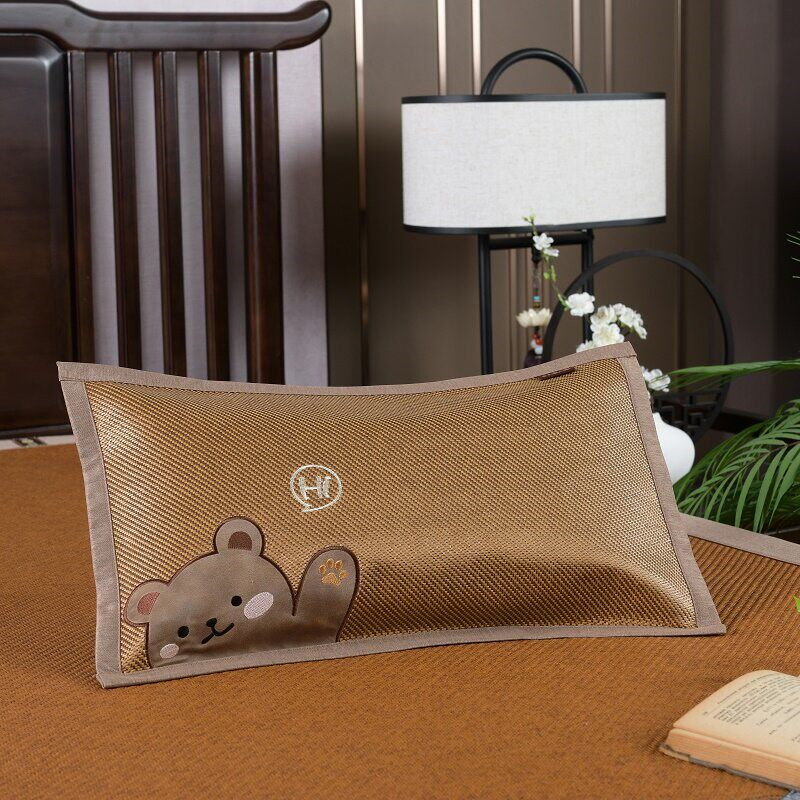 速发夏季凉面枕头套夏天双爽凉席枕套枕席一枕芯套冰藤枕套凉祇装