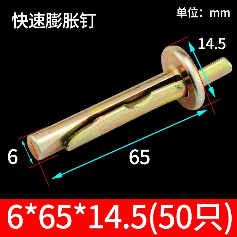 速发敲击式壁膨膨胀螺丝插片壁虎钉胀膨锤击虎胀门窗吊顶膨胀螺栓