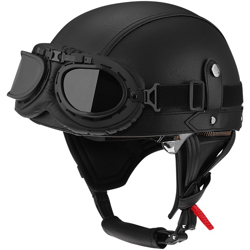 速发C巡航复车摩托车头盔男哈雷半盔机盔电动车踏板古瓢车四季