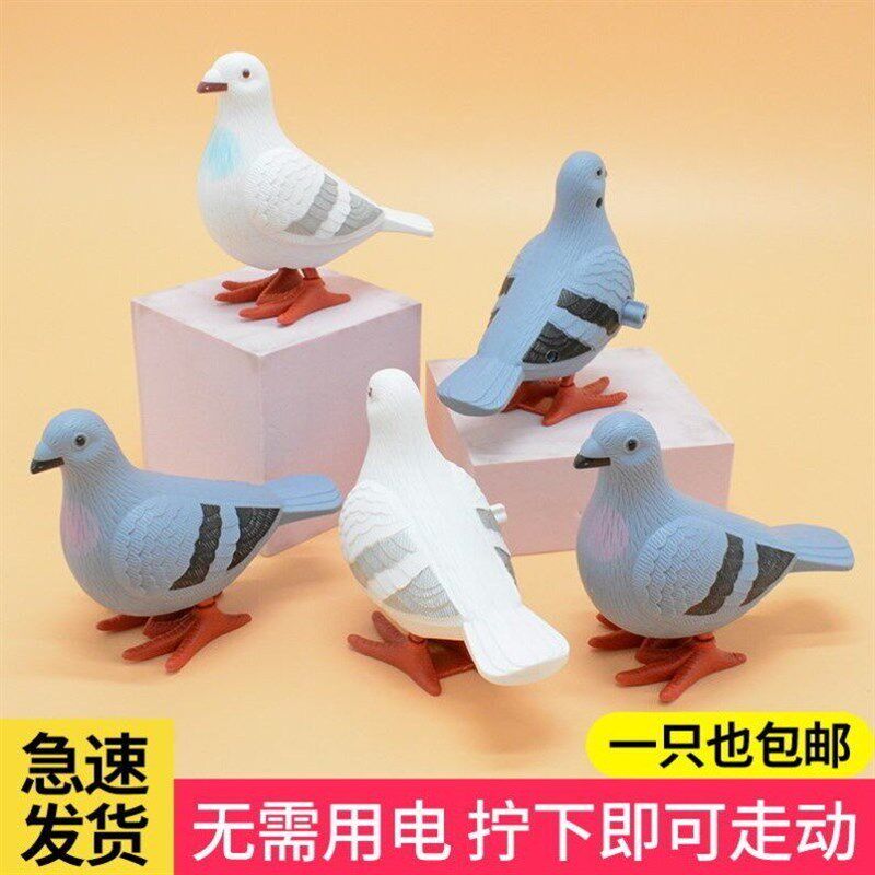 速发仿真鸽子摆件假鸽子玩偶婚庆装饰动物鸽子模型鸟类和平鸽标本