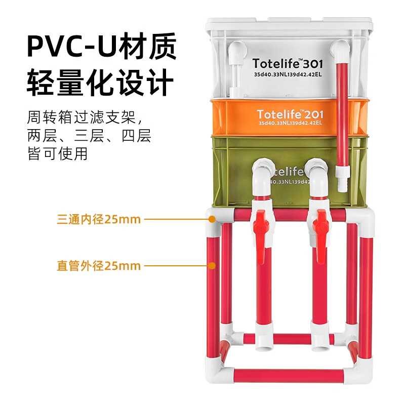 速发鱼过箱滤箱周转缸支架滴流盒器鱼池塘水循环系统上滤过滤架子