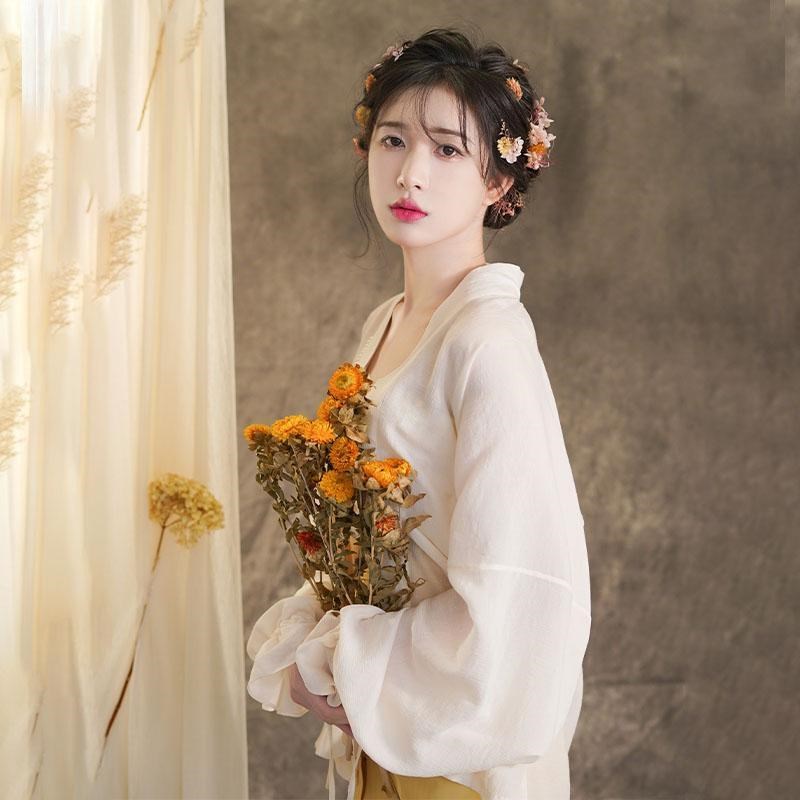速发意知元025春季汉服改良吊带汉2素褙子日常可上班穿宋制长旋代