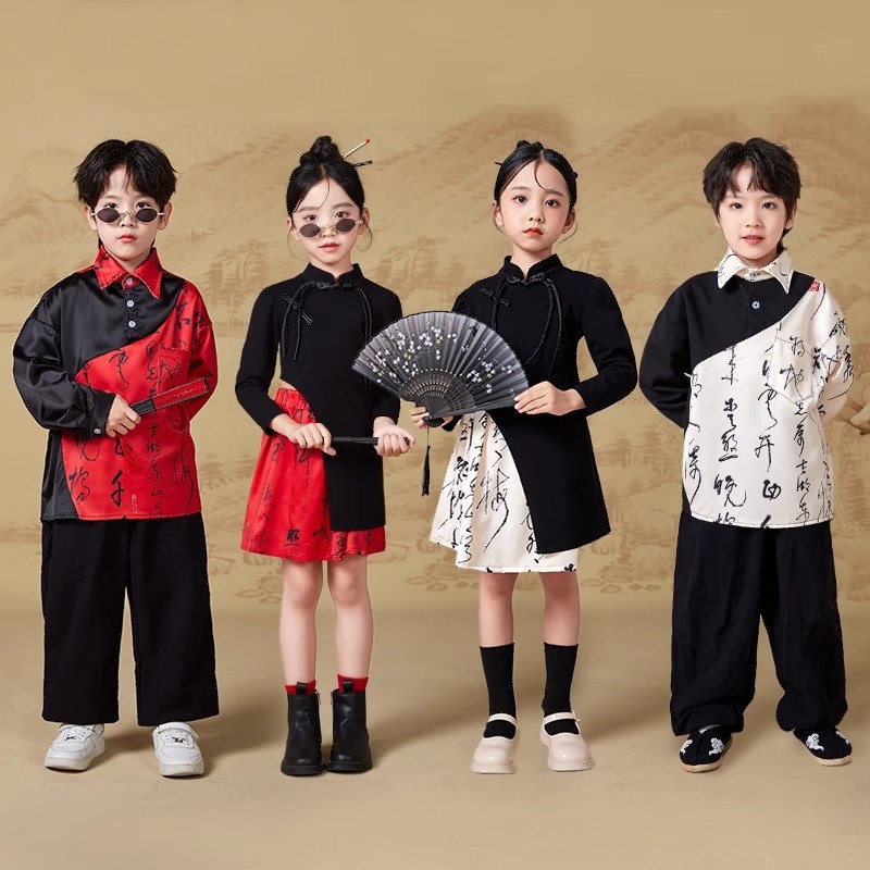 速发小学式运动会开幕生演出服少儿用啦啦队表演服装国少汉国学儿