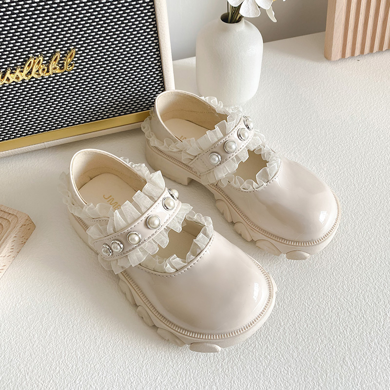 66的公主小屋童鞋子儿童单鞋小202春季新款风珍珠鞋潮
