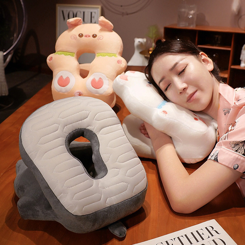 速发乳胶午睡枕小学生趴办枕可爱室公睡午休枕头护颈枕睡觉抱枕夏