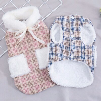 速发秋冬棉泰双面绒背心衣服保暖毛衣马甲领迪比熊猫咪服饰