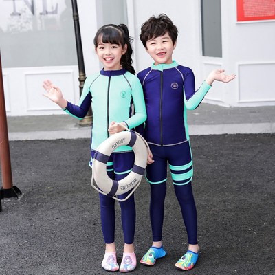 速发潜长服儿童长袖防晒童分体速干水裤亲子宝宝男童冲浪服