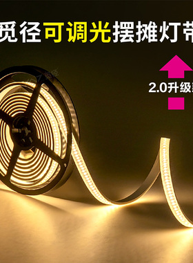 插电动三轮车专用可调光灯带摆摊夜市12V电瓶电池led地摊小吃照明