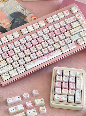 猫尔本Maorbeng喵喵小队MAO高度全五面热升华机械键盘141全套键帽