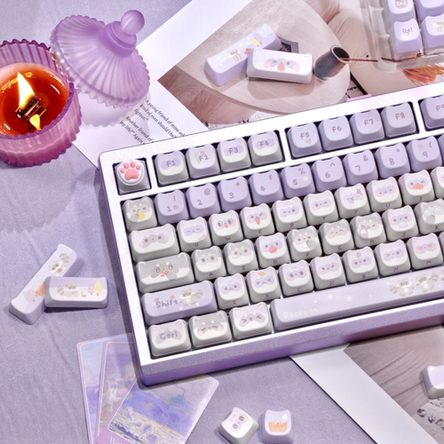 猫尔本Maorbeng浣熊中队MAO高度全五面热升华机械键盘141全套键帽