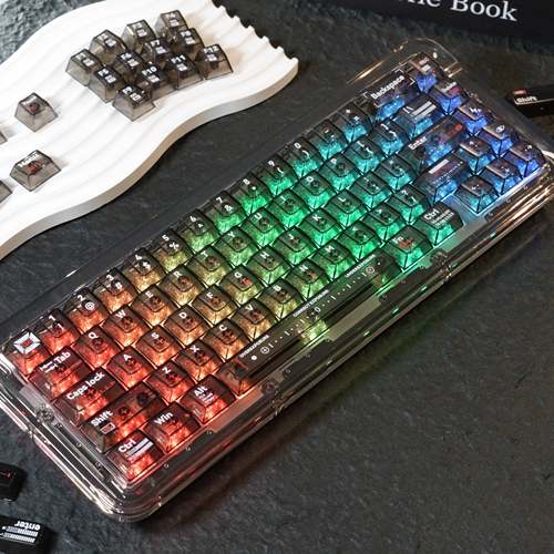 猫尔本Maorbeng原厂高度透明双色字115键机械键盘小全套主题键帽