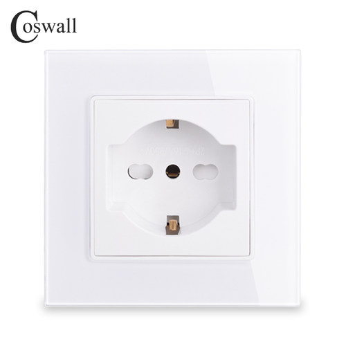 意大利插座白色钢化玻璃面板