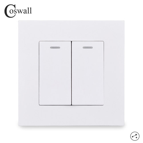 COSWALL 二开双控开关 家用 86型墙壁开关  DC 5-40V AC 90-250V
