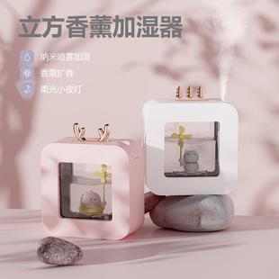 soip小型家用卧室可爱卡通usb加湿器车载香薰夜灯萌宠加湿器