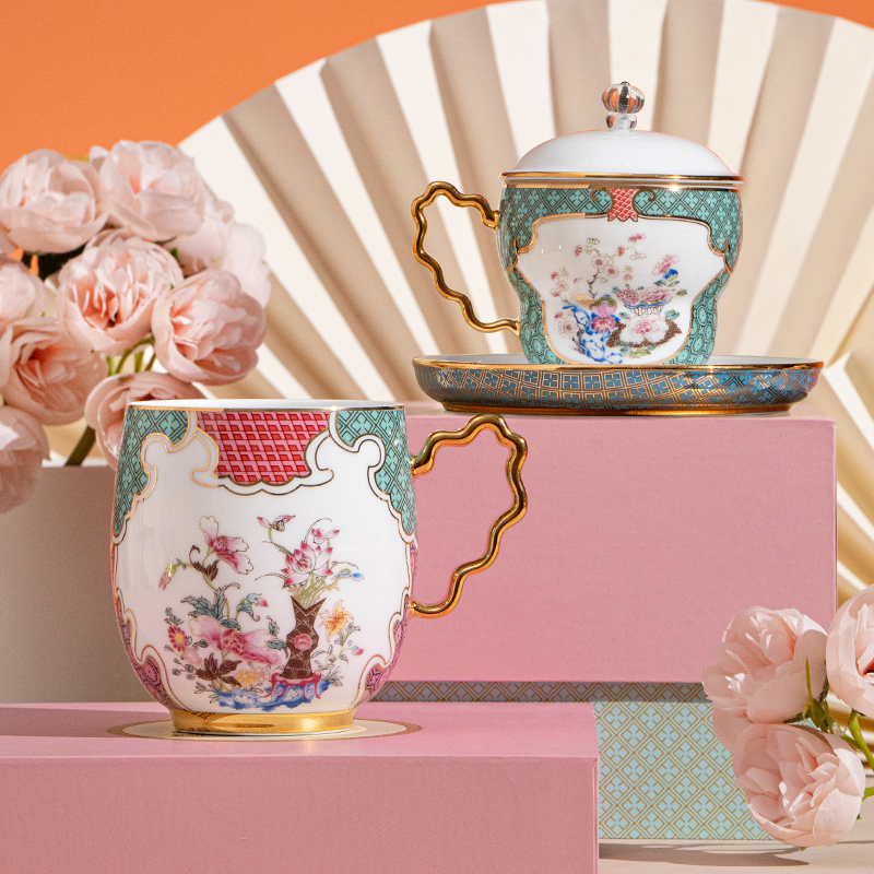 龙珠阁景德镇陶瓷高颜值水杯