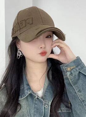 大头围棒球帽宽帽檐显脸小鸭舌帽