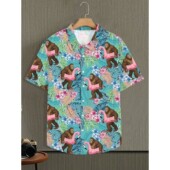 印花短袖 digital short Men shirt男数码 printed sleeved 衬衣