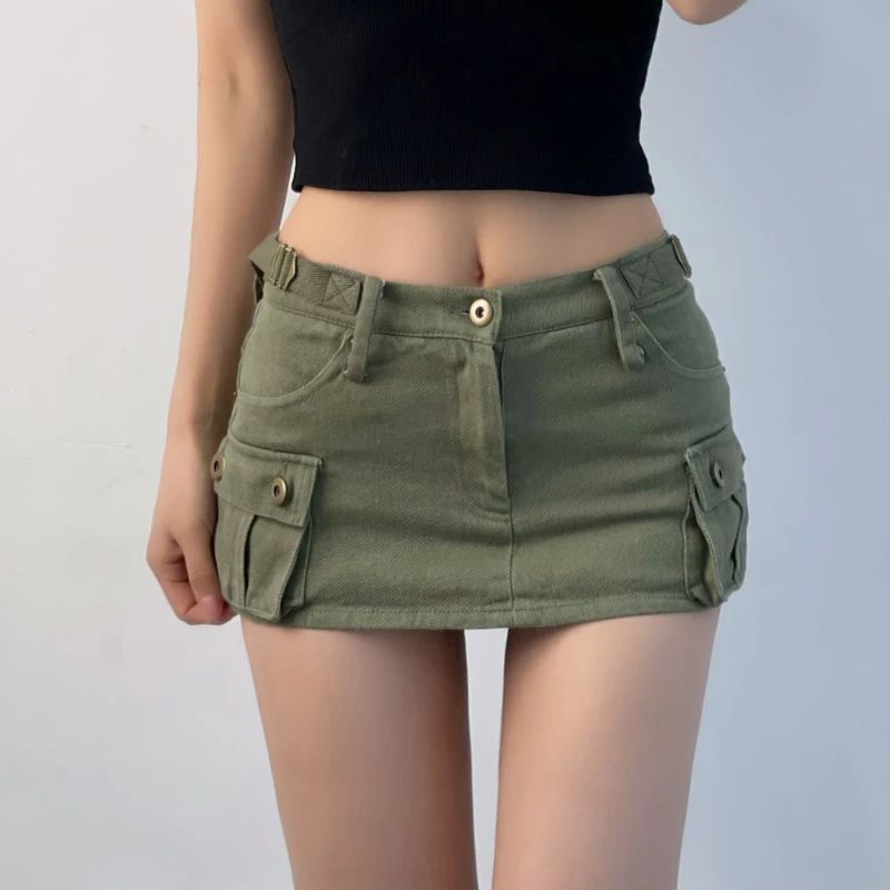 Low waisted solid color short skirt低腰纯色短款包臀半身裙女