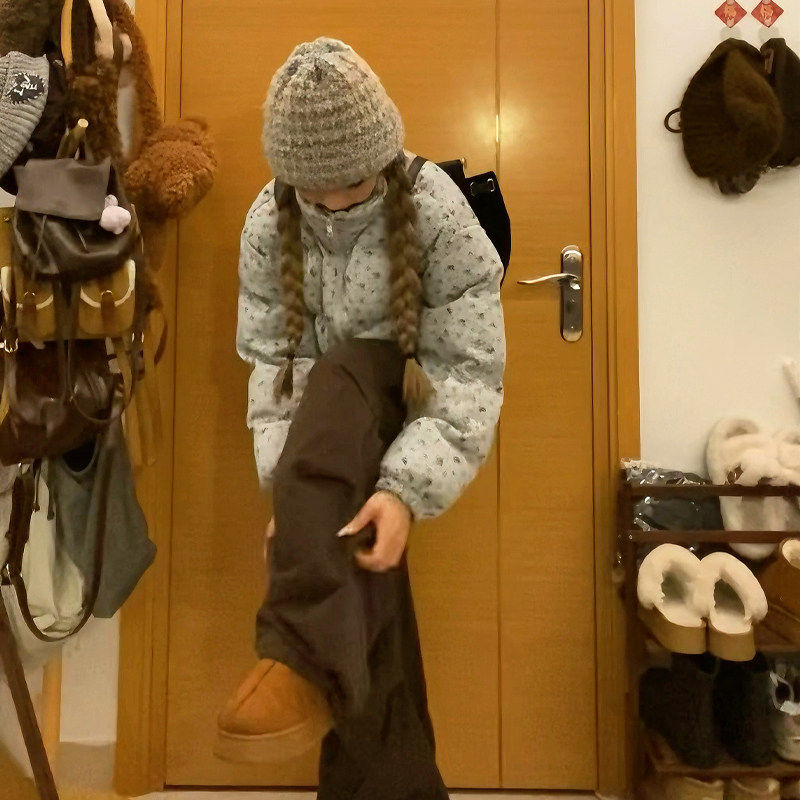 美式小碎花立领短款棉服女2025新款冬季加厚肯豆风棉袄面包服外套,个性定制/设计服务/DIY,棉服工装,淘宝优惠券,粉丝福利购,淘宝优惠卷