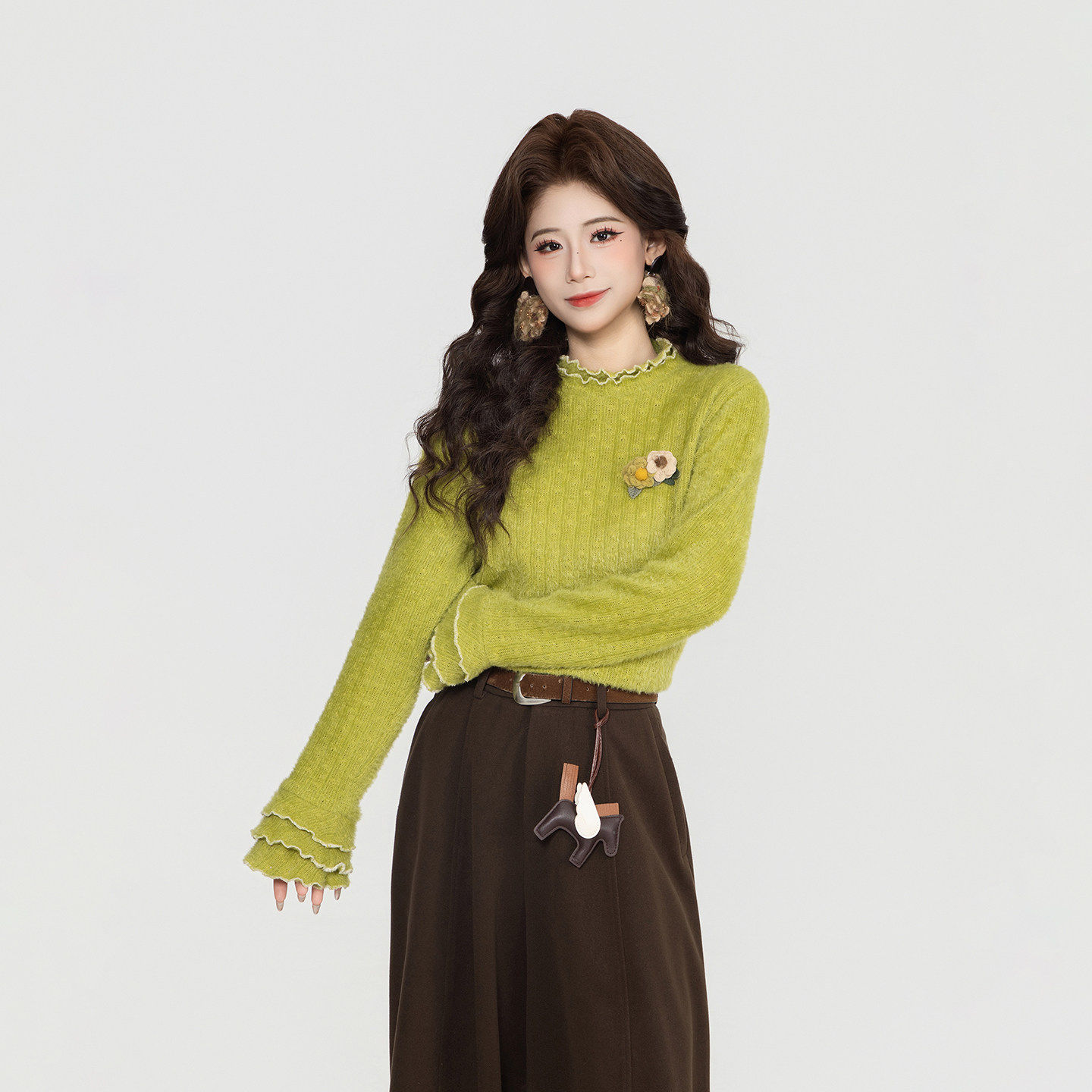 DaYuanSAD张嘉圆港风日记毛衣长袖针织衫内搭打底衫女款绿色上衣,个性定制/设计服务/DIY,棉服工装,淘宝优惠券,粉丝福利购,淘宝优惠卷