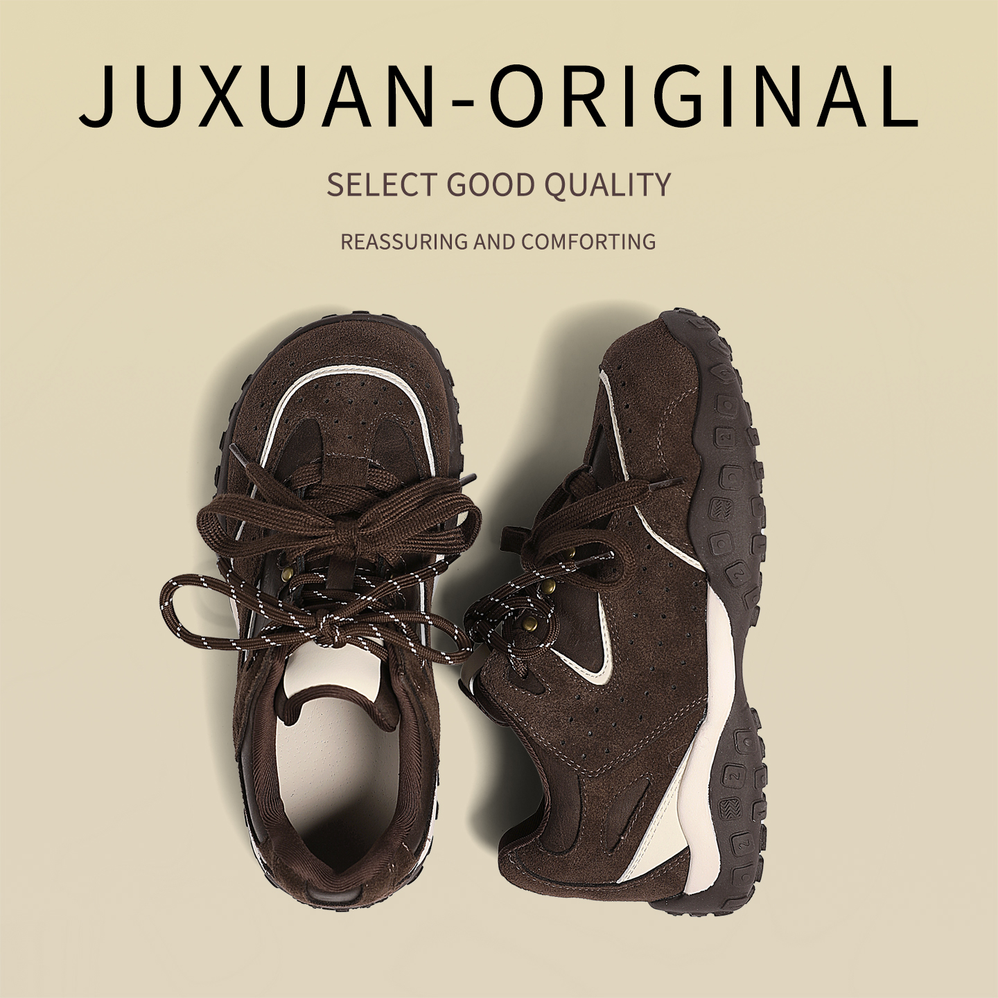 巨炫真皮德训鞋女2025秋季新款