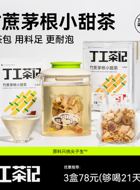丁工茶记旗舰店竹蔗茅根小甜水茶包适合全家人喝的茶包儿童喝花茶