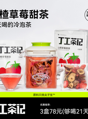 丁工茶记山楂草莓甜茶冷泡茶夏日冲泡饮品办公室茶包女生养生茶