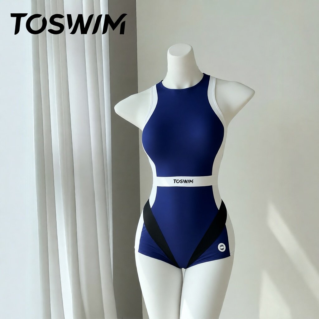 【瑕疵清仓-极速之翼】TOSWIM拓胜连体平角泳衣女竞速温泉泳装图片