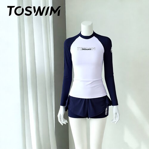 TOSWIM分体泳衣女夏泳装保守游泳