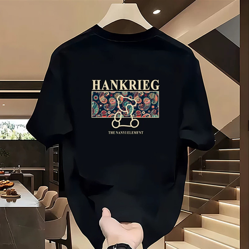 美式潮牌简约重磅100%纯棉短袖T恤男夏季百搭宽松ins潮流半袖体恤